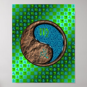 Virgo & Water Dog Poster