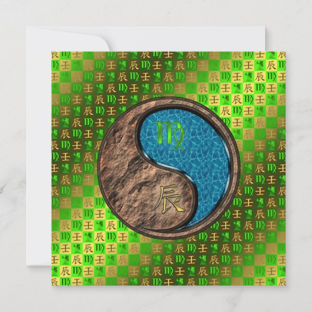 Virgo & Water Dragon Card (Front)