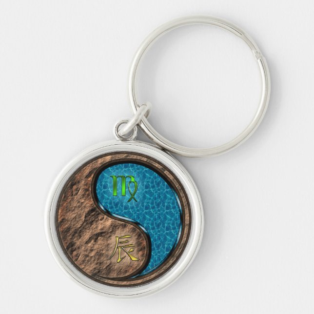 Virgo & Water Dragon Key Ring (Front)