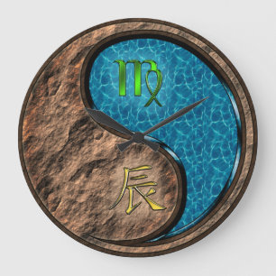 Virgo & Water Dragon Large Clock