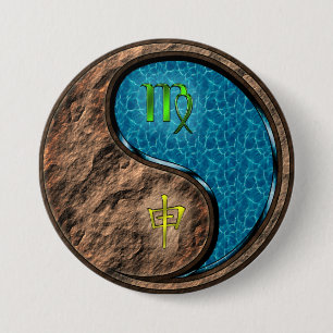 Virgo & Water Monkey 7.5 Cm Round Badge