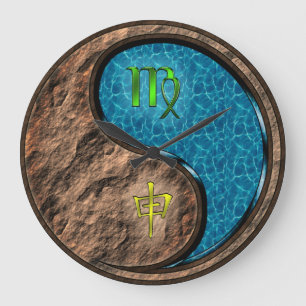 Virgo & Water Monkey Large Clock