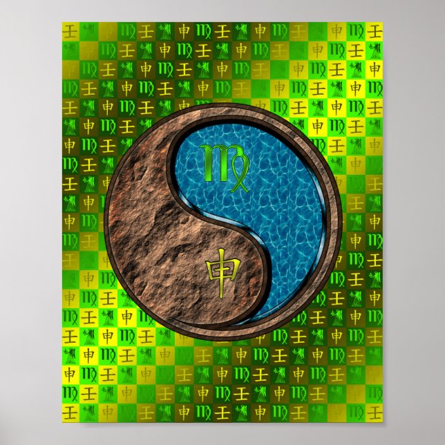 Virgo & Water Monkey Poster (Front)