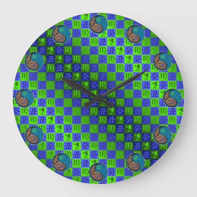 Virgo & Water Ox Large Clock (Front)