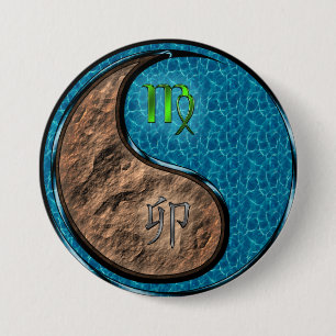 Virgo & Water Rabbit 7.5 Cm Round Badge
