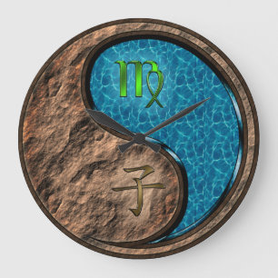 Virgo & Water Rat Large Clock