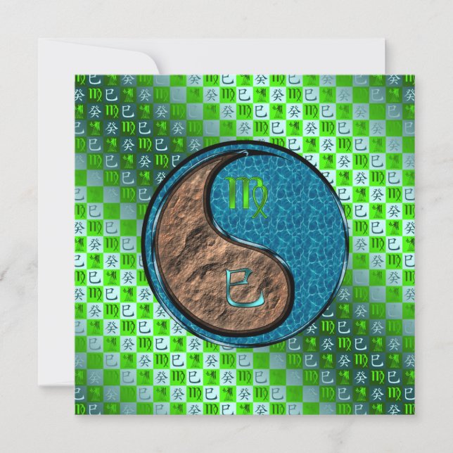 Virgo & Water Snake Card (Front)