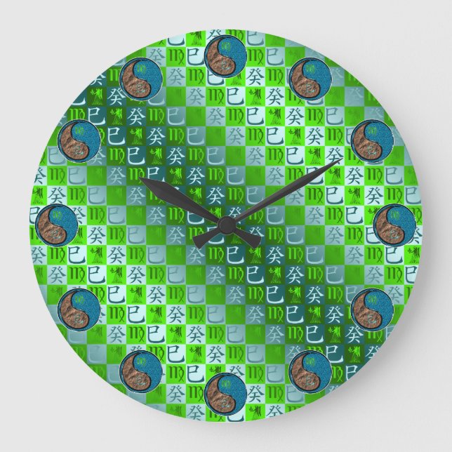 Virgo & Water Snake Large Clock (Front)