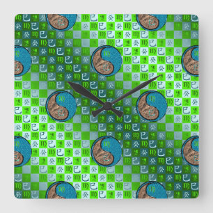 Virgo & Water Snake Wall Clock