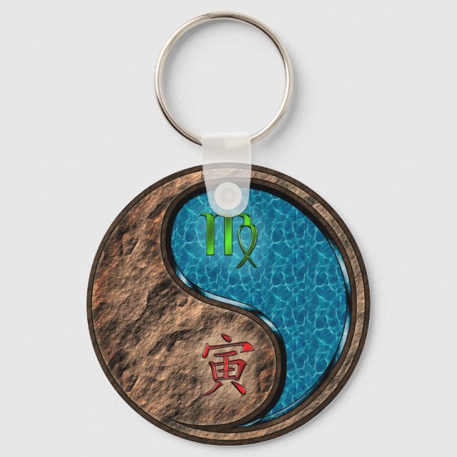 Virgo & Water Tiger Key Ring (Front)
