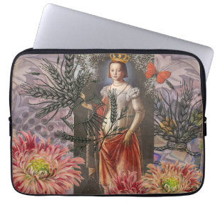 Virgo Woman Astrology Whimsical Portrait Laptop Sleeve