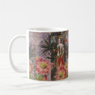 Virgo Woman Portrait Antique Colourful Rich Coffee Mug