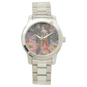 Virgo Woman Portrait Antique Colourful Rich Watch