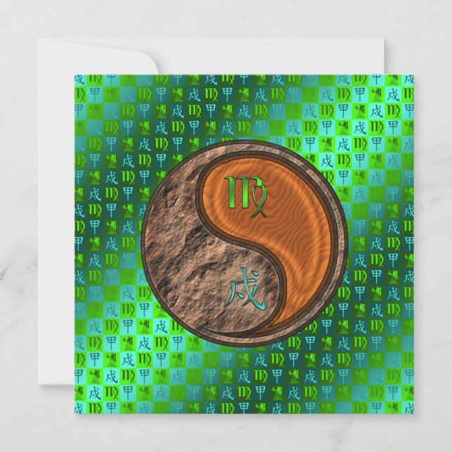 Virgo & Wood Dog Card (Front)