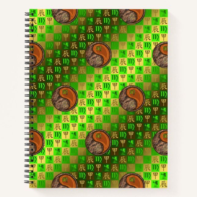 Virgo & Wood Dragon Notebook (Front)
