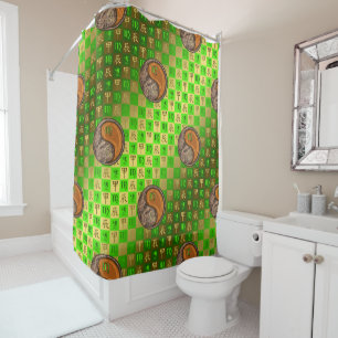 Virgo & Wood Dragon Shower Curtain