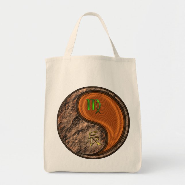 Virgo & Wood Dragon Tote Bag (Front)