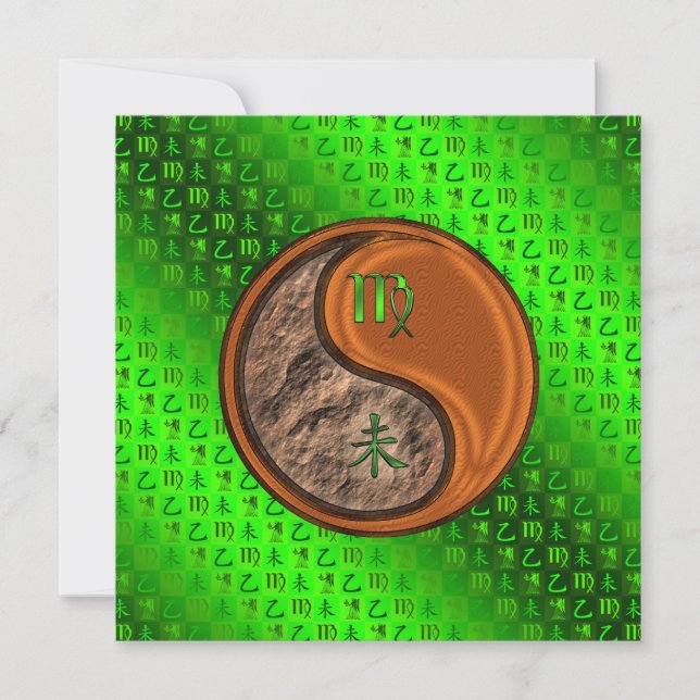 Virgo & Wood Goat Card (Front)