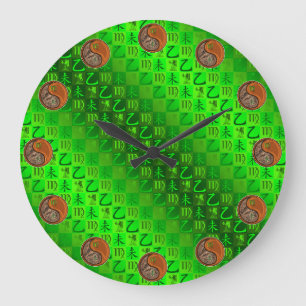 Virgo & Wood Goat Large Clock