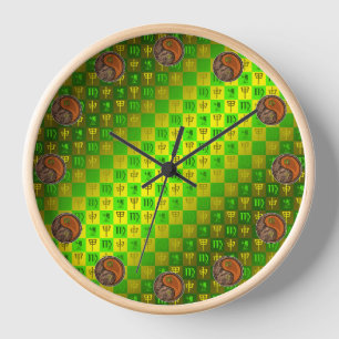 Virgo & Wood Monkey Clock