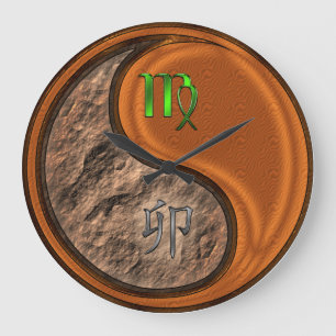 Virgo & Wood Rabbit Large Clock