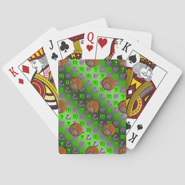 Virgo & Wood Rabbit Playing Cards (Back)