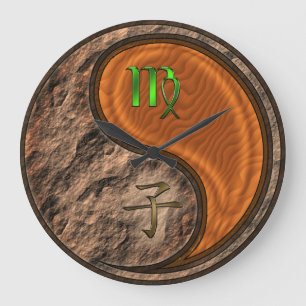 Virgo & Wood Rat Large Clock