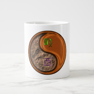 Virgo & Wood Rooster Large Coffee Mug