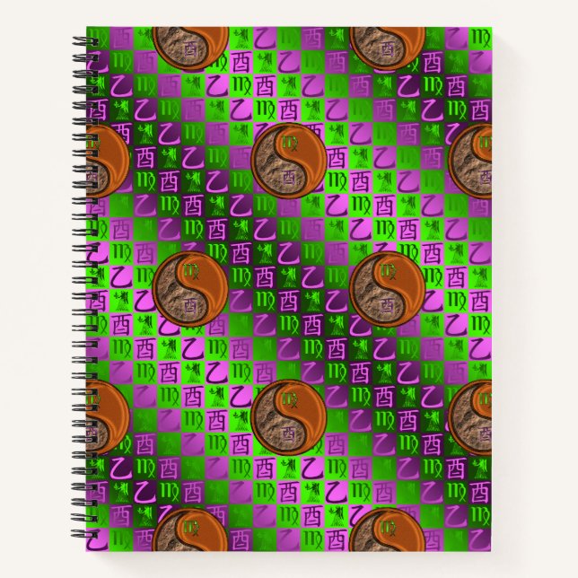 Virgo & Wood Rooster Notebook (Front)