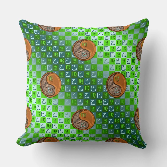 Virgo & Wood Snake Cushion (Front)