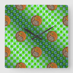 Virgo & Wood Snake Wall Clock