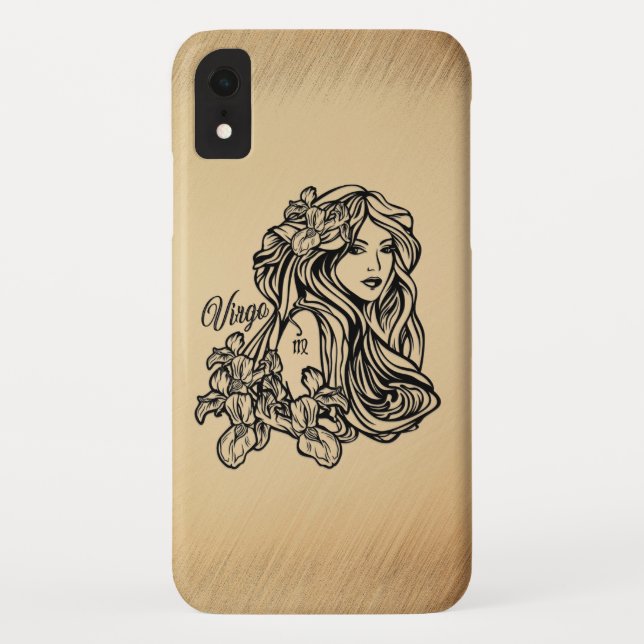 Virgo Zodiac Antique Look Case-Mate iPhone Case (Back)