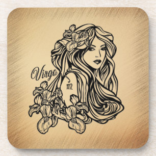 Virgo Zodiac Antique Look Coaster