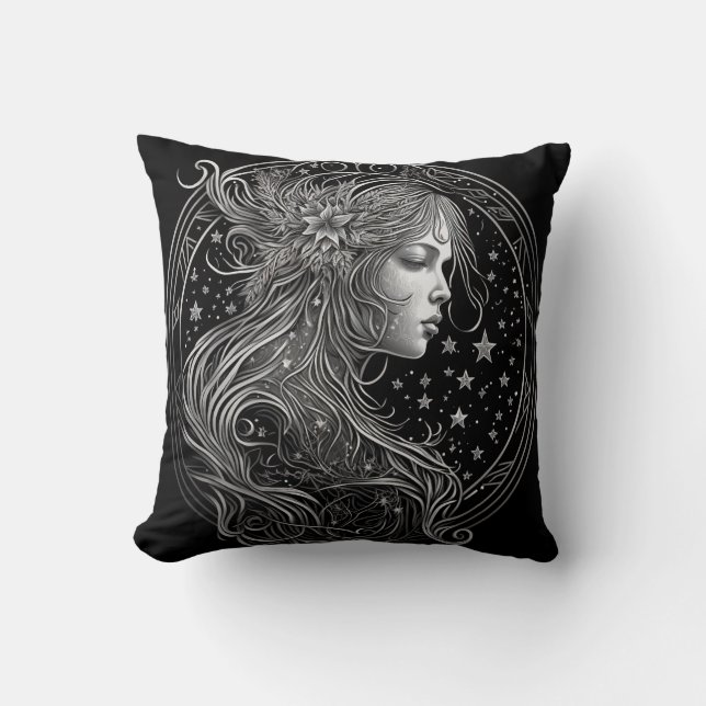 Virgo Zodiac Astrological Cushion (Front)