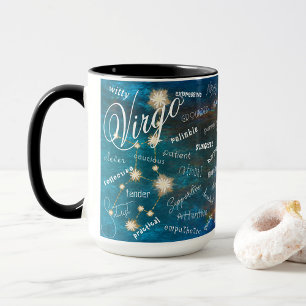 Virgo Zodiac Astrology Traits Constellation Text Mug