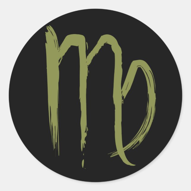 VIRGO Zodiac August September Birthday Astrology Classic Round Sticker (Front)