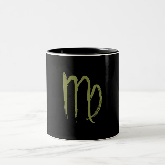 VIRGO Zodiac August September Birthday Astrology Two-Tone Coffee Mug (Center)
