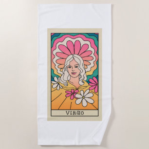 Virgo Zodiac Beach Towel