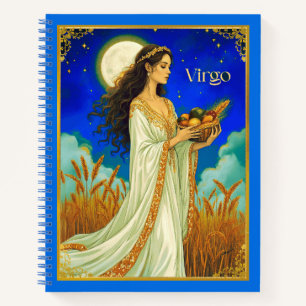 Virgo Zodiac Beauty Under a Night Sky Journal