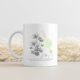 Virgo zodiac birth flower month birthday coffee mug