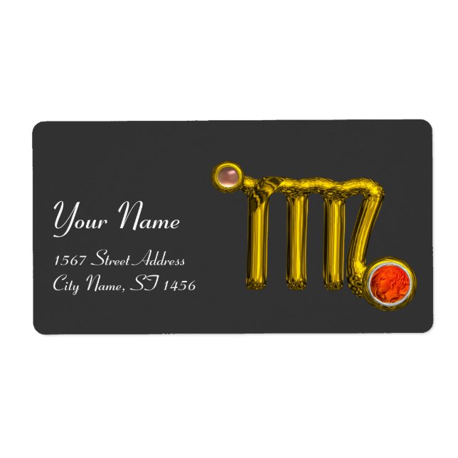 VIRGO ZODIAC BIRTHDAY JEWEL GREY AGATE Gold (Front)