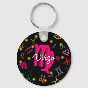 Virgo Zodiac Birthday Key Ring