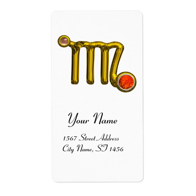 VIRGO ZODIAC BIRTHDAY Orange Grey Agate (Front)