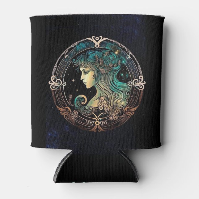 Virgo Zodiac Can Cooler – Stylish & Practical  (Front)