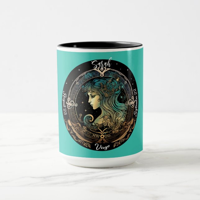 Virgo Zodiac Customisable Coffee Mug (Center)