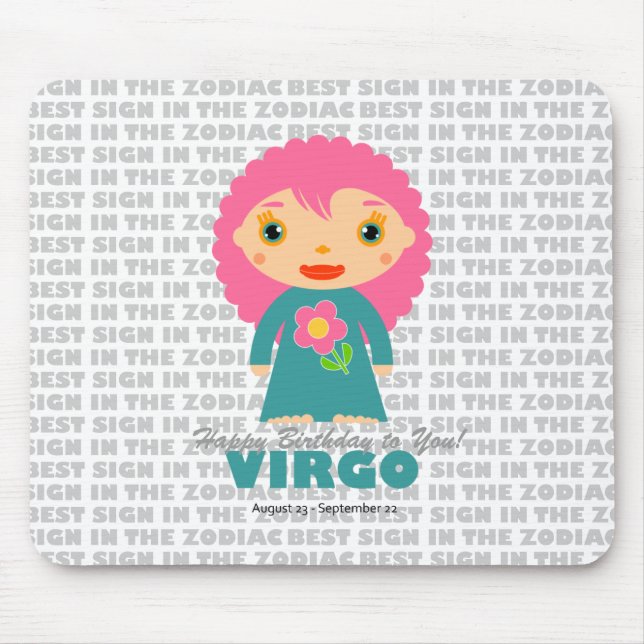 Virgo Zodiac for Kids Mouse Pad (Front)