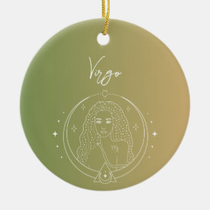Virgo zodiac horoscope star sign gradient ceramic ornament
