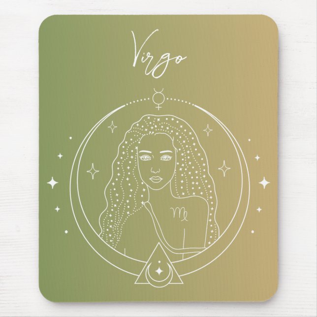 Virgo zodiac horoscope star sign gradient mouse pad (Front)