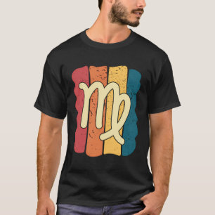 Virgo Zodiac Horoscope Symbol Grunge Retro Vintage T-Shirt