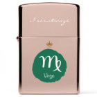 Virgo Zodiac I Scrutinise Zippo Lighter